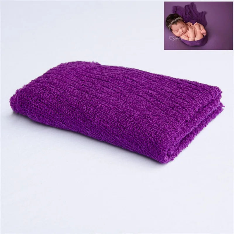 Newborn Photography Props Knit Wrap Baby Blanket Soft Stretch Swaddling Photography  Studio Baskets Photo Props