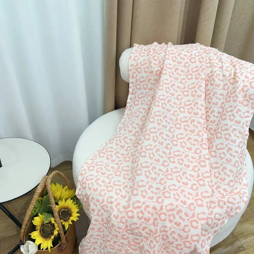 130x200cm Cartoon Print Cute Nap Blanket Summer ABDL Adult Breathable Cotton Yarn Blanket Ultra-Thin Student Dormitory Quilt