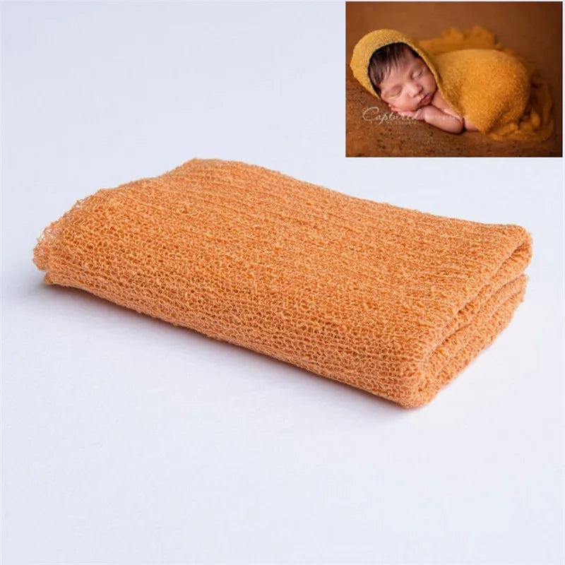 Newborn Photography Props Knit Wrap Baby Blanket Soft Stretch Swaddling Photography  Studio Baskets Photo Props