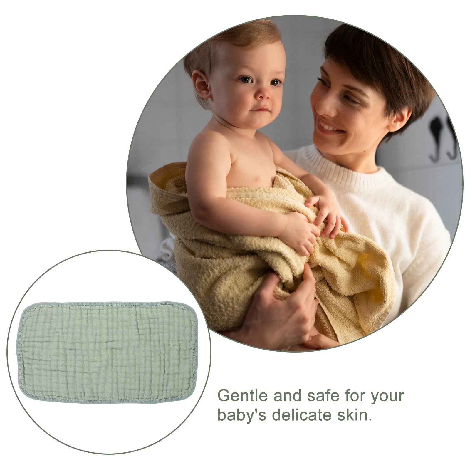 6Pcs Soft Cotton Baby Towels Newborn Absorbent Burp Cloths Muslin Face Washcloths Drool Towels Girl Burp Cloths