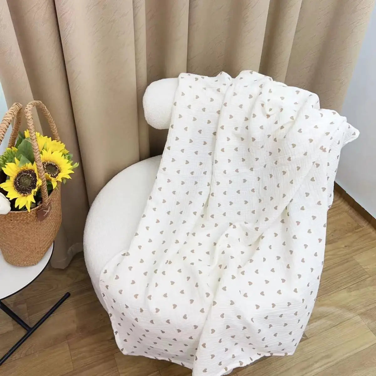 130x200cm Cartoon Print Cute Nap Blanket Summer ABDL Adult Breathable Cotton Yarn Blanket Ultra-Thin Student Dormitory Quilt