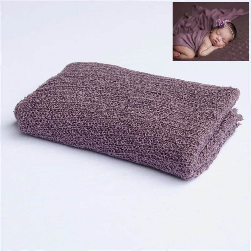 Newborn Photography Props Knit Wrap Baby Blanket Soft Stretch Swaddling Photography  Studio Baskets Photo Props