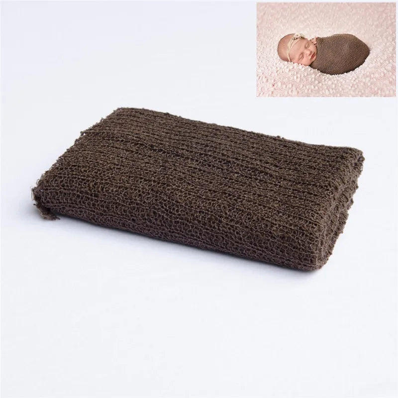 Newborn Photography Props Knit Wrap Baby Blanket Soft Stretch Swaddling Photography  Studio Baskets Photo Props