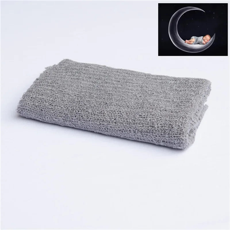 Newborn Photography Props Knit Wrap Baby Blanket Soft Stretch Swaddling Photography  Studio Baskets Photo Props