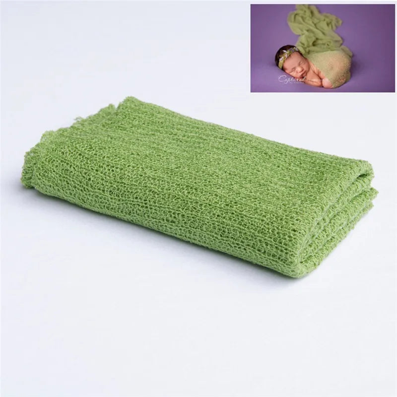 Newborn Photography Props Knit Wrap Baby Blanket Soft Stretch Swaddling Photography  Studio Baskets Photo Props