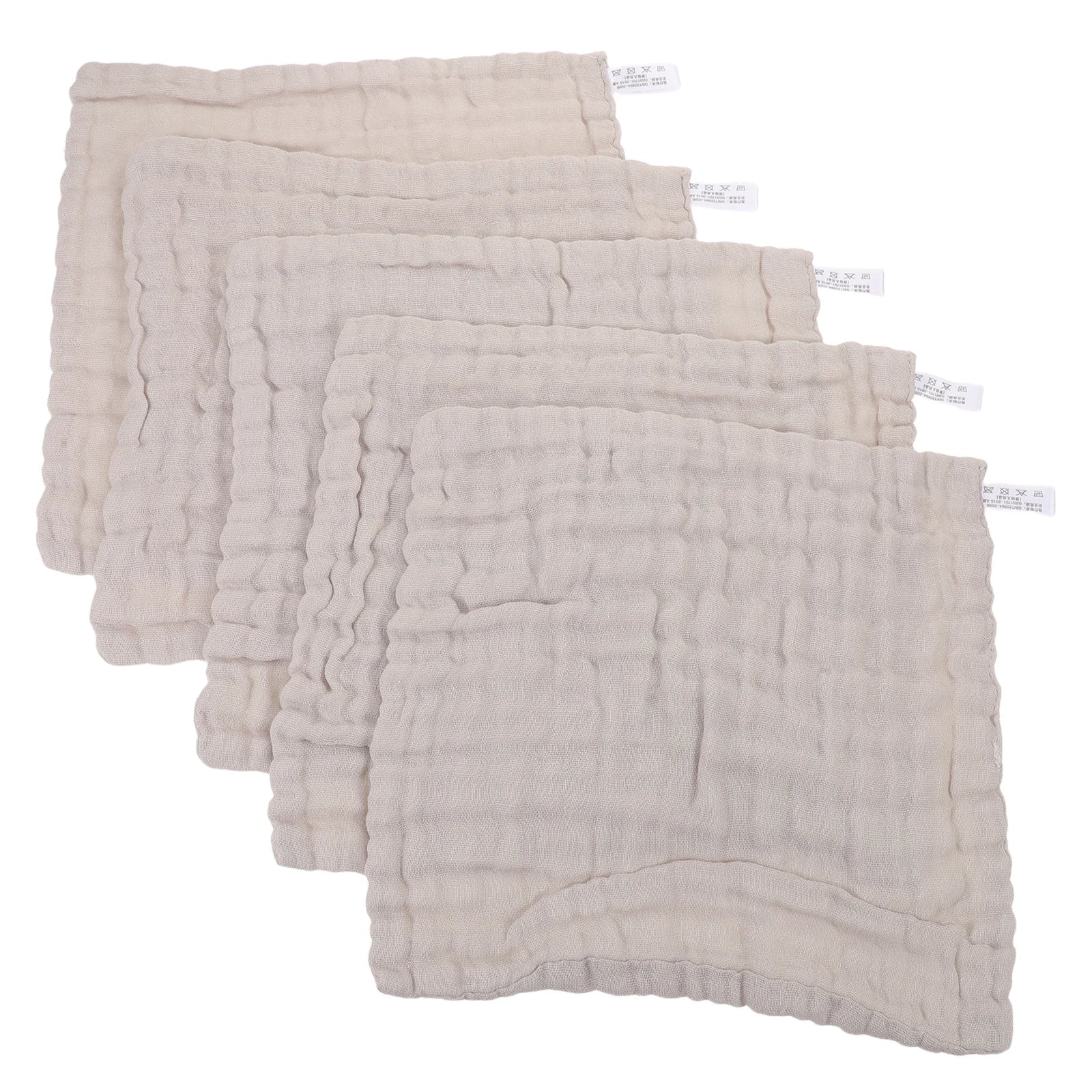 5pcs 6-Layer Muslin Baby Burp Cloths 25X25Cm Cotton Dribble Bibs For Feeding Teething Newborn Face Towel Burp Cloth Baby Wipes